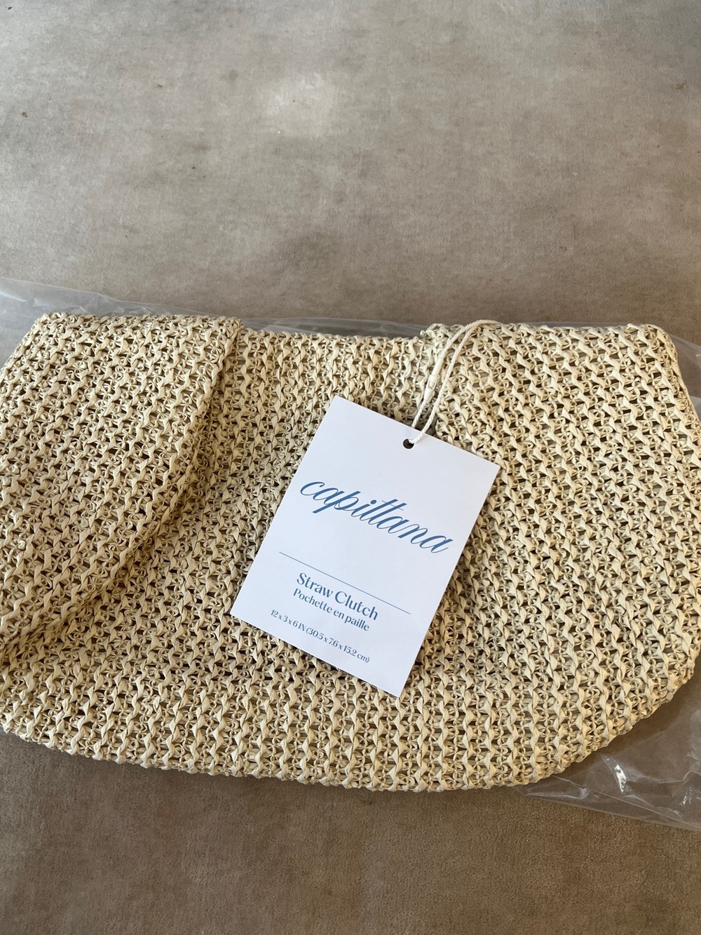 Capittana Woven Beige Straw Clutch - NWT - Picture 8 of 11